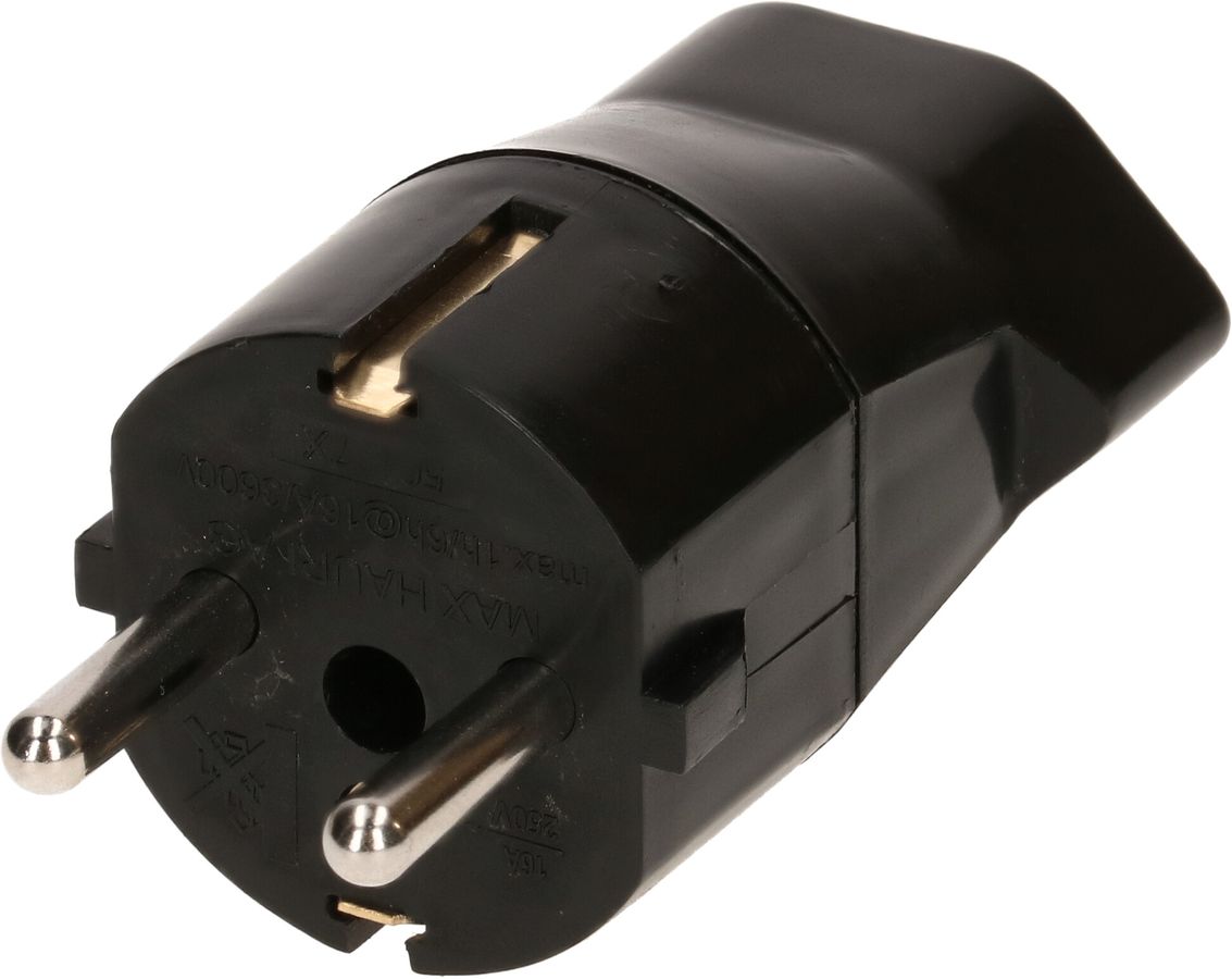 Fiche d'adaptation Schuko / type 23 3 pôles noir