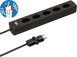 multiprise Safety Line 5x type 13 90° BS nr interrupteur 2m cli.