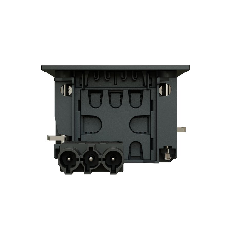 INTRO2.0 bloc multiprise noir 1x type 13 1x USB-A/C 1x vide