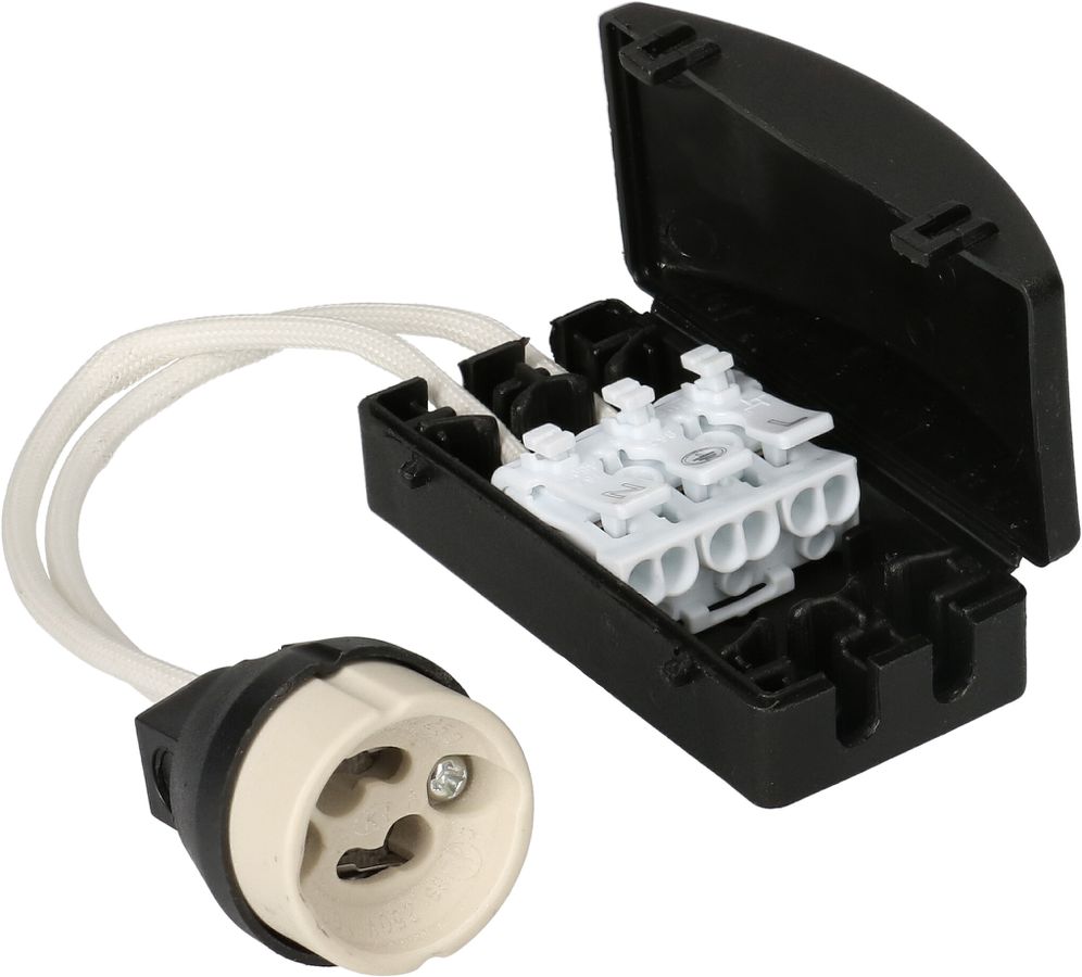 cadre Ø80 chrome pour ampoules LED av. socle GU10/ressort à lame