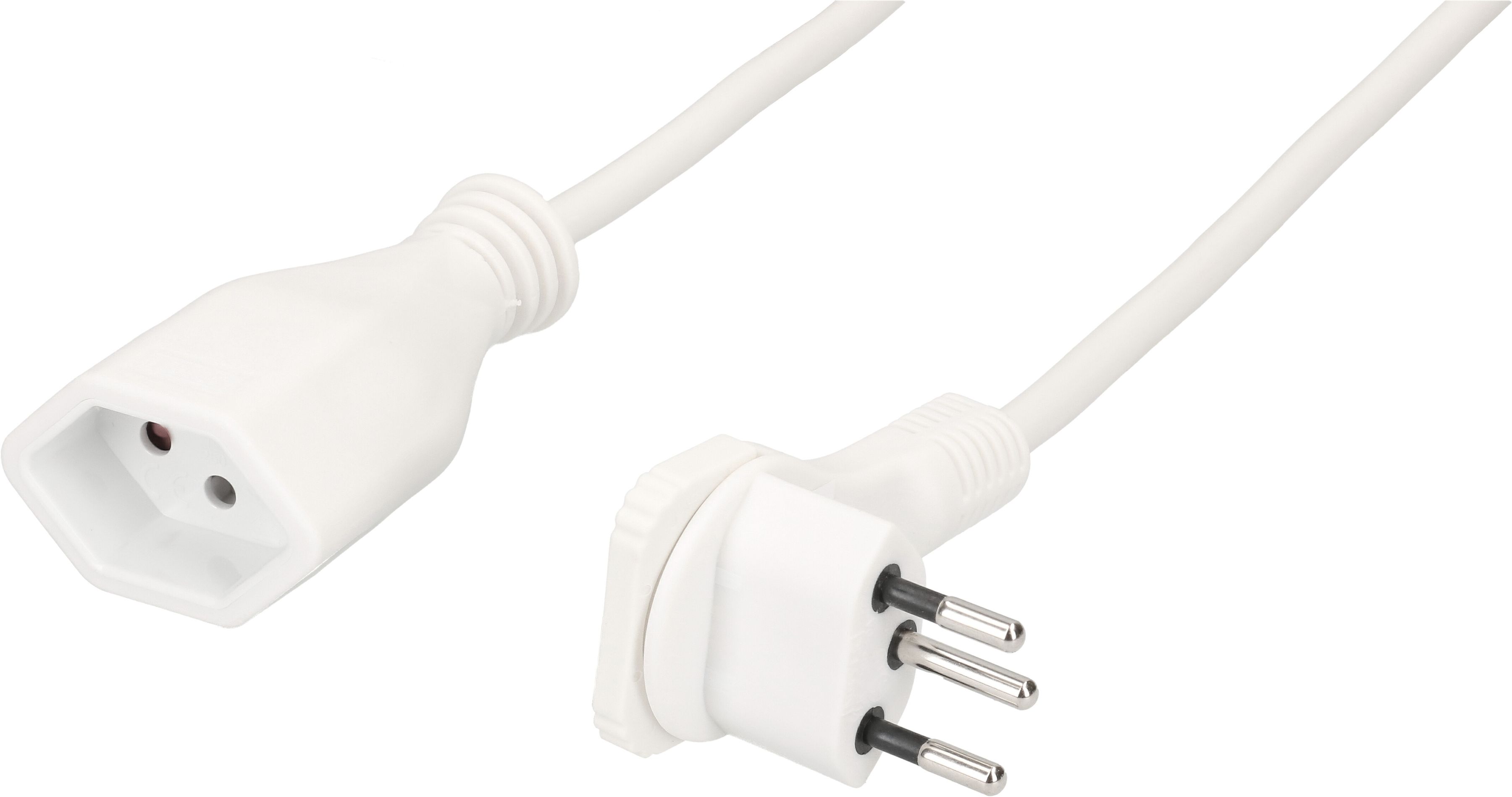 Prolunga TD H05VV-F3G1.0 5m bianco ad angolo piatto tipo 12