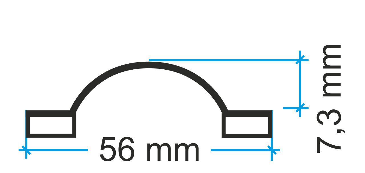 Couverture pour câble en avier L=1.0m