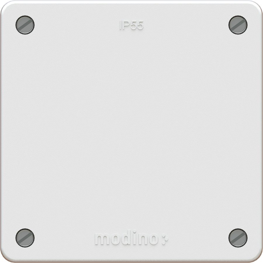 Blindabdeckung Frontset exo IP55 weiss