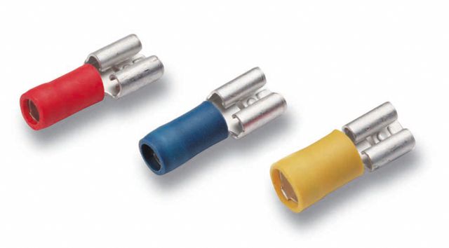 Cosse plate isolée 1.5-2.5mm² fiche plate 4.8-0.5 bleue