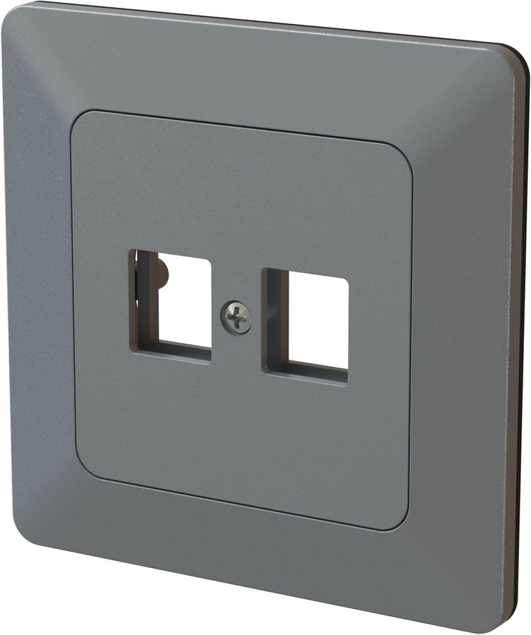 presa di rete 2x supporto EasyKlick INC priamos antracite