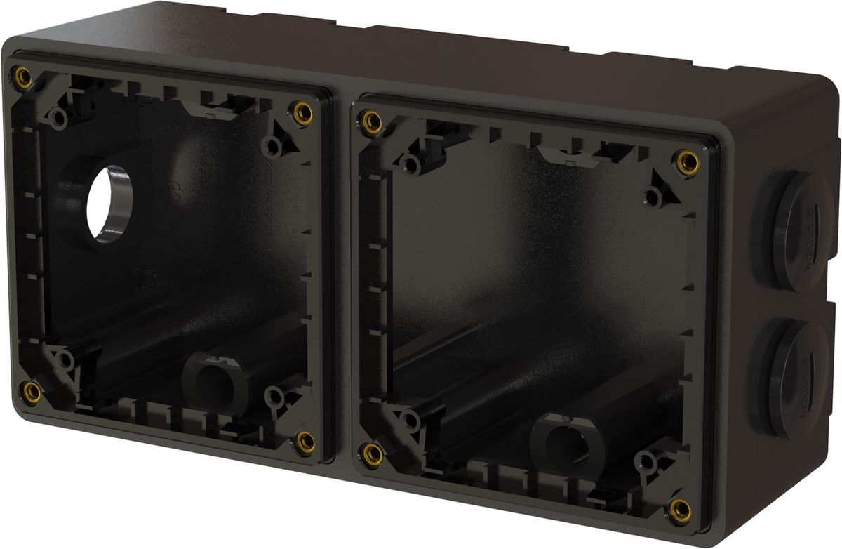 boîtier ta.2x1 AP exo IP55 noir