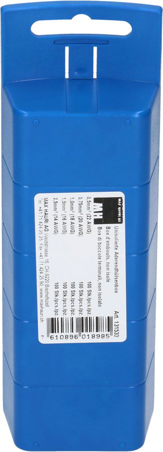 box d'embouts non isolés cuivre étamé