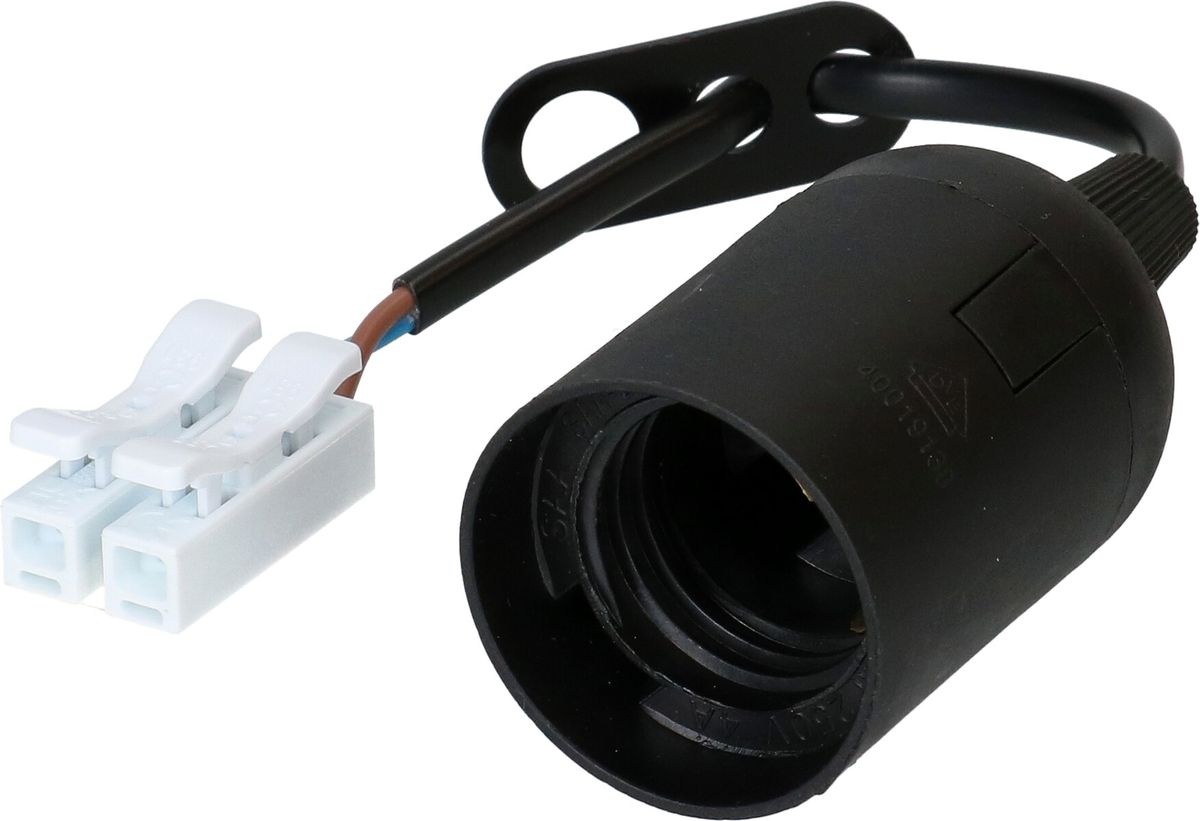 douille chantier E27 avec bornes à levier noir / 10 pièces