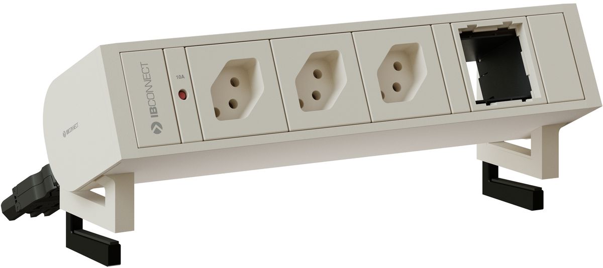 SUPRA bloc multiprise blanc 3x type 13 1x module vide