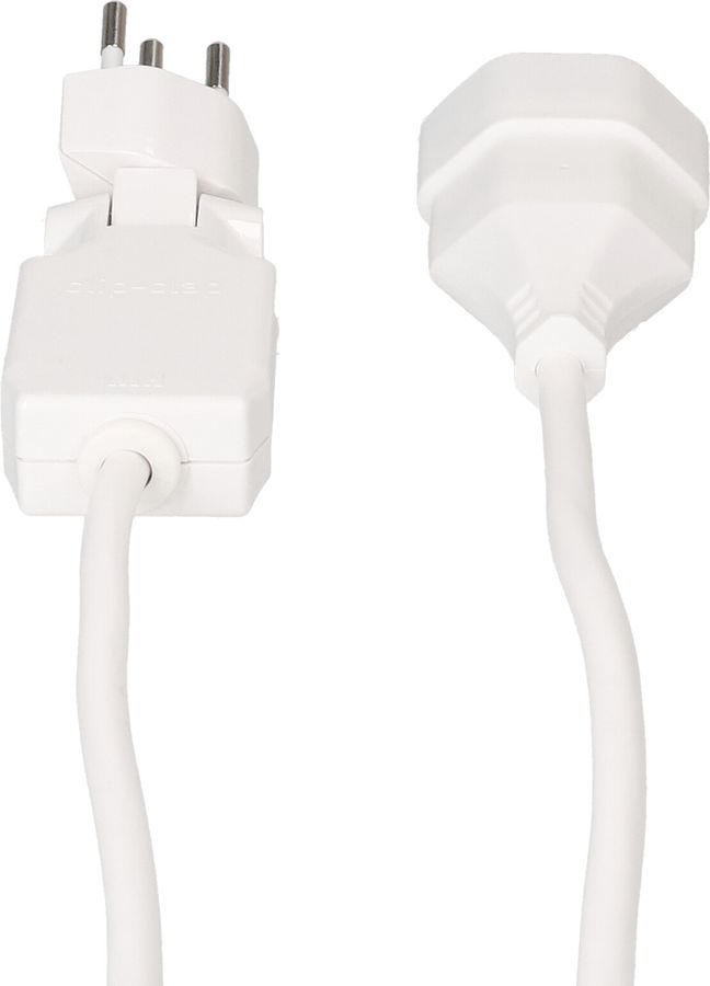 Rallonge TD H05VV-F3G1.0 3m blanc clip-clap OCP type 12 / type 13