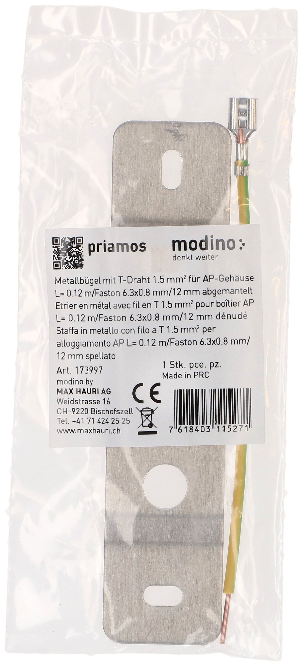 etrier métallique avec fil en T pour boîtier AP priamos