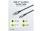 câble de recharge USB-A vers USB-C textile extra robuste 1m noir