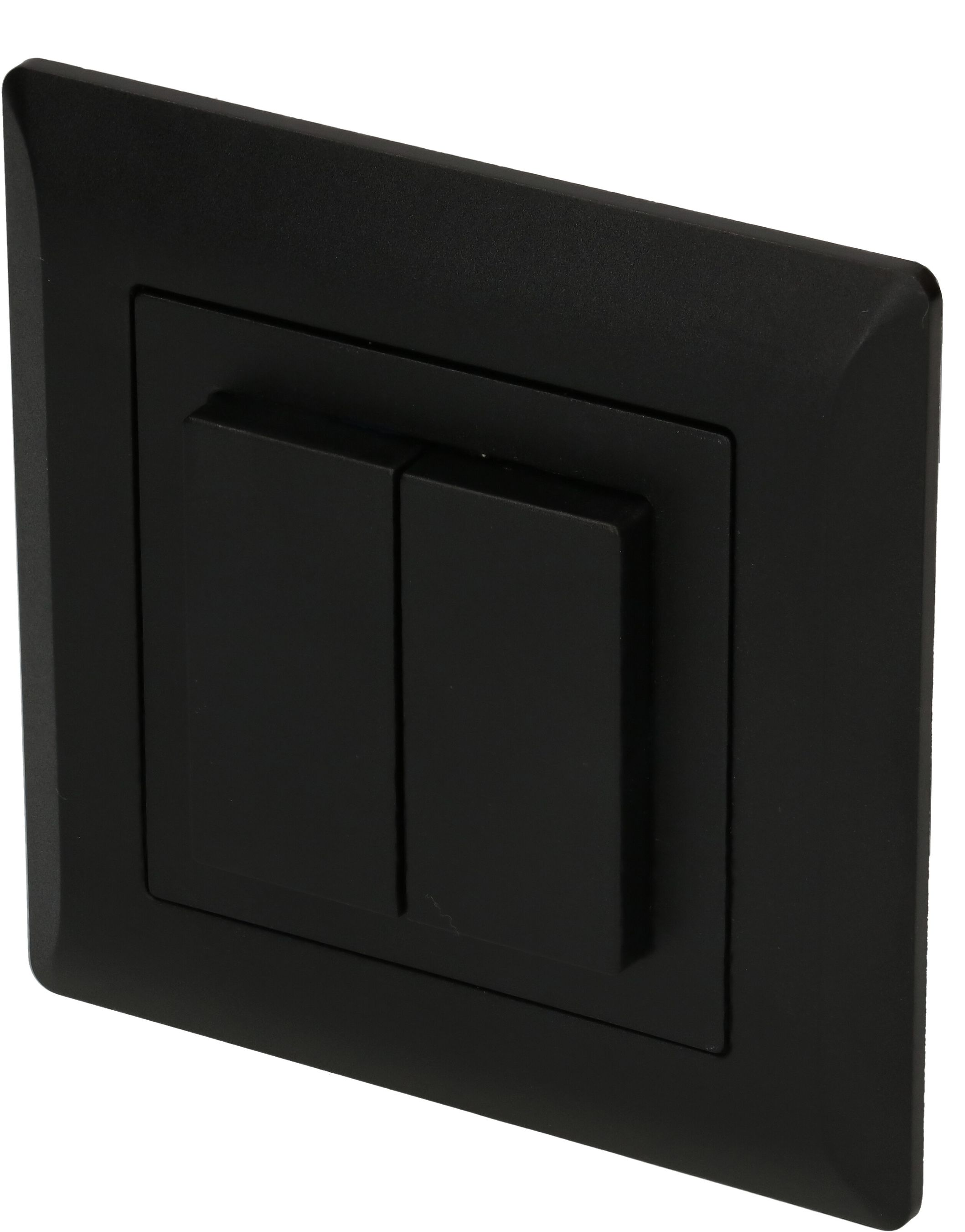 Doppel-Druckschalter Schema3+3 UP Kallysto schwarz