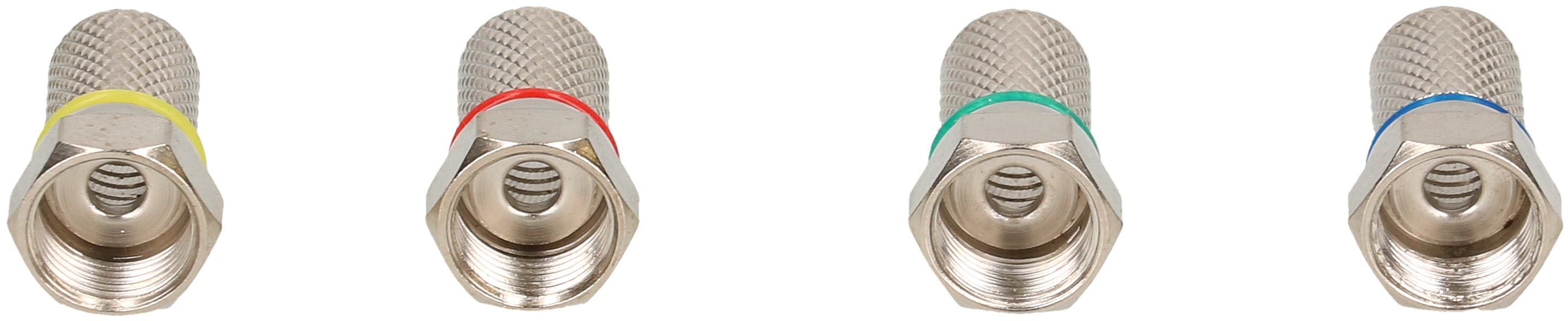 fiche F à visser D=7mm avec 8 anneaux de couleur 4 pièces