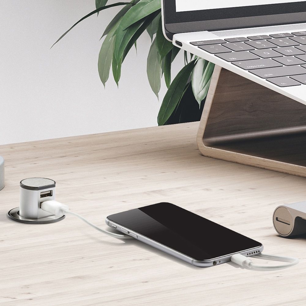 MINI POP-UP 2x USB Charger für den Tischeinbau