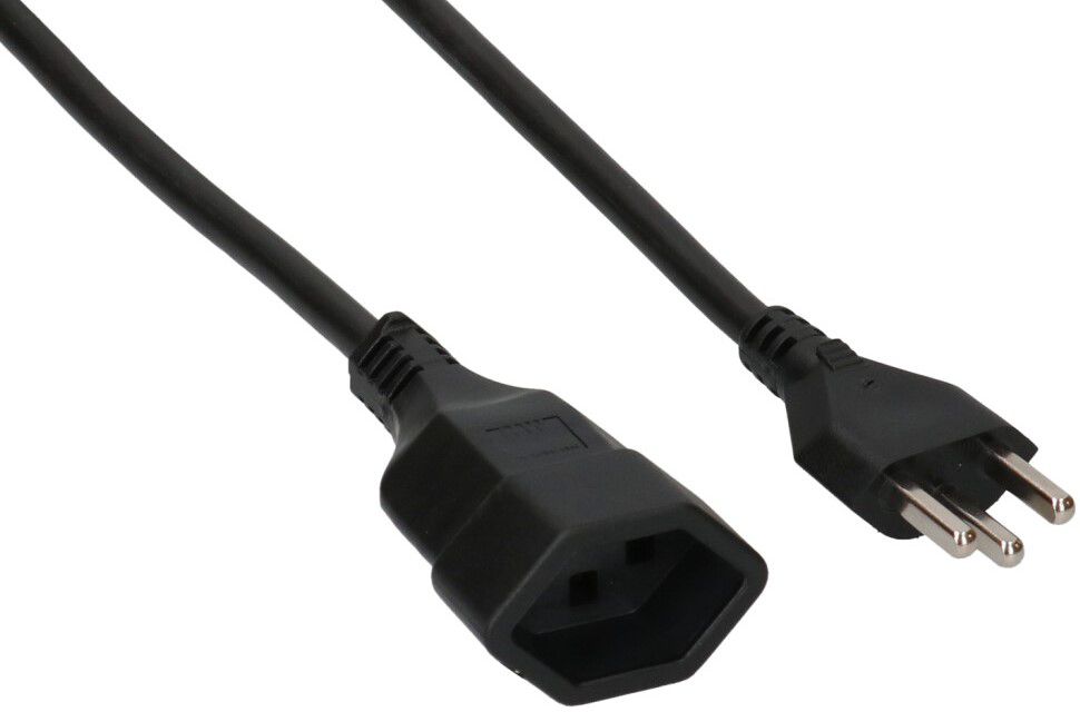 Rallonge TD H05VV-F3G1.5 10m noir type 23 / type 23