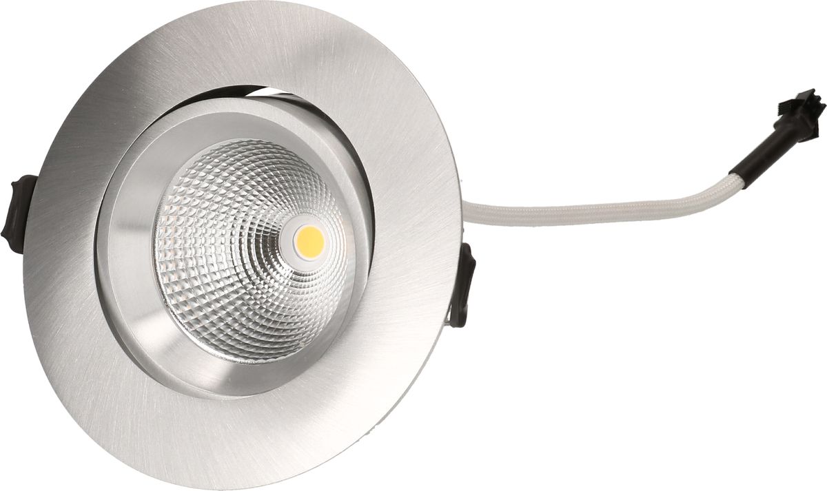 spot encastré à LED elegance alu brossé 3000K 900lm 38°