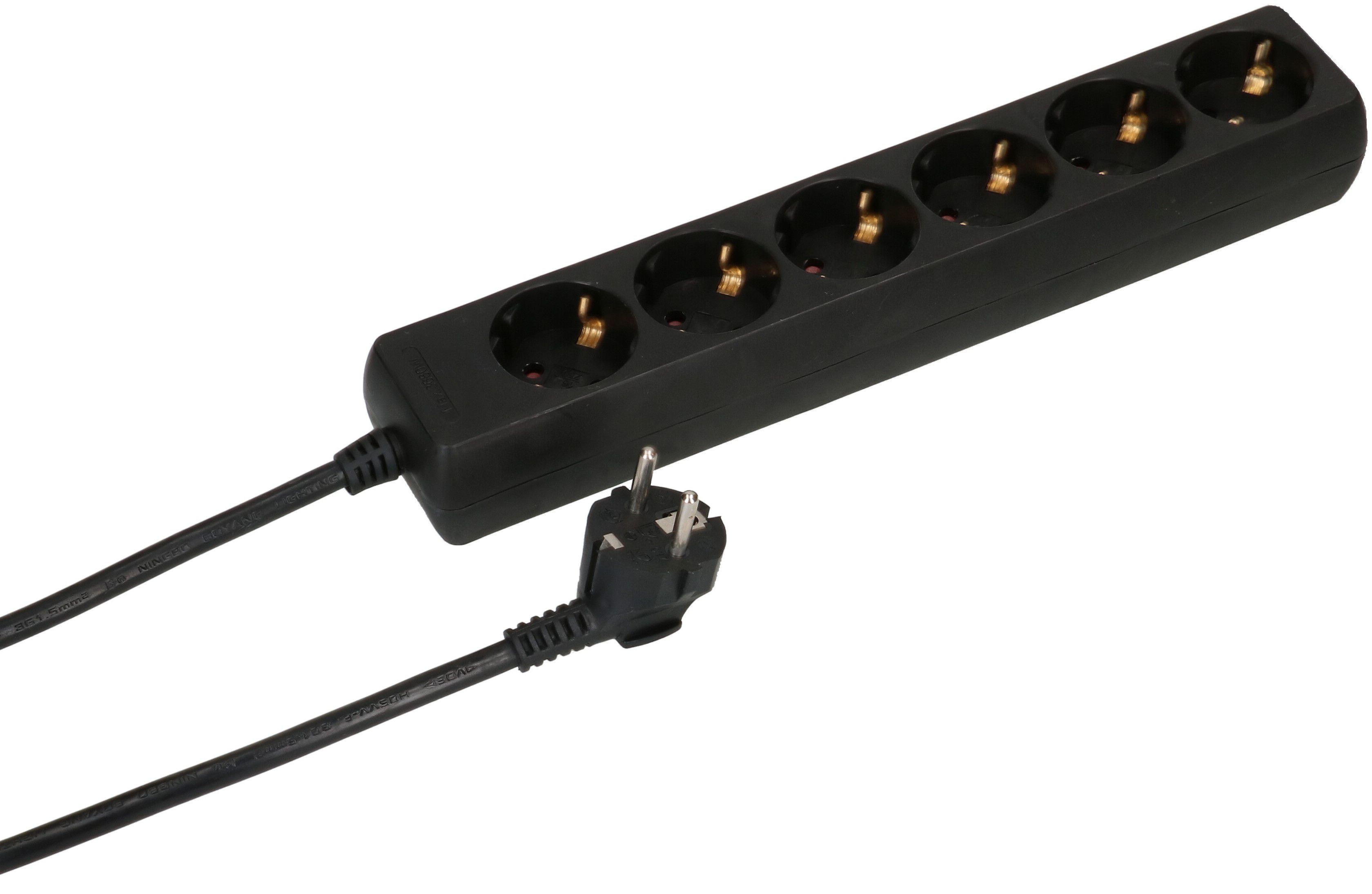 multiprise 6x Schuko noir 1.4m