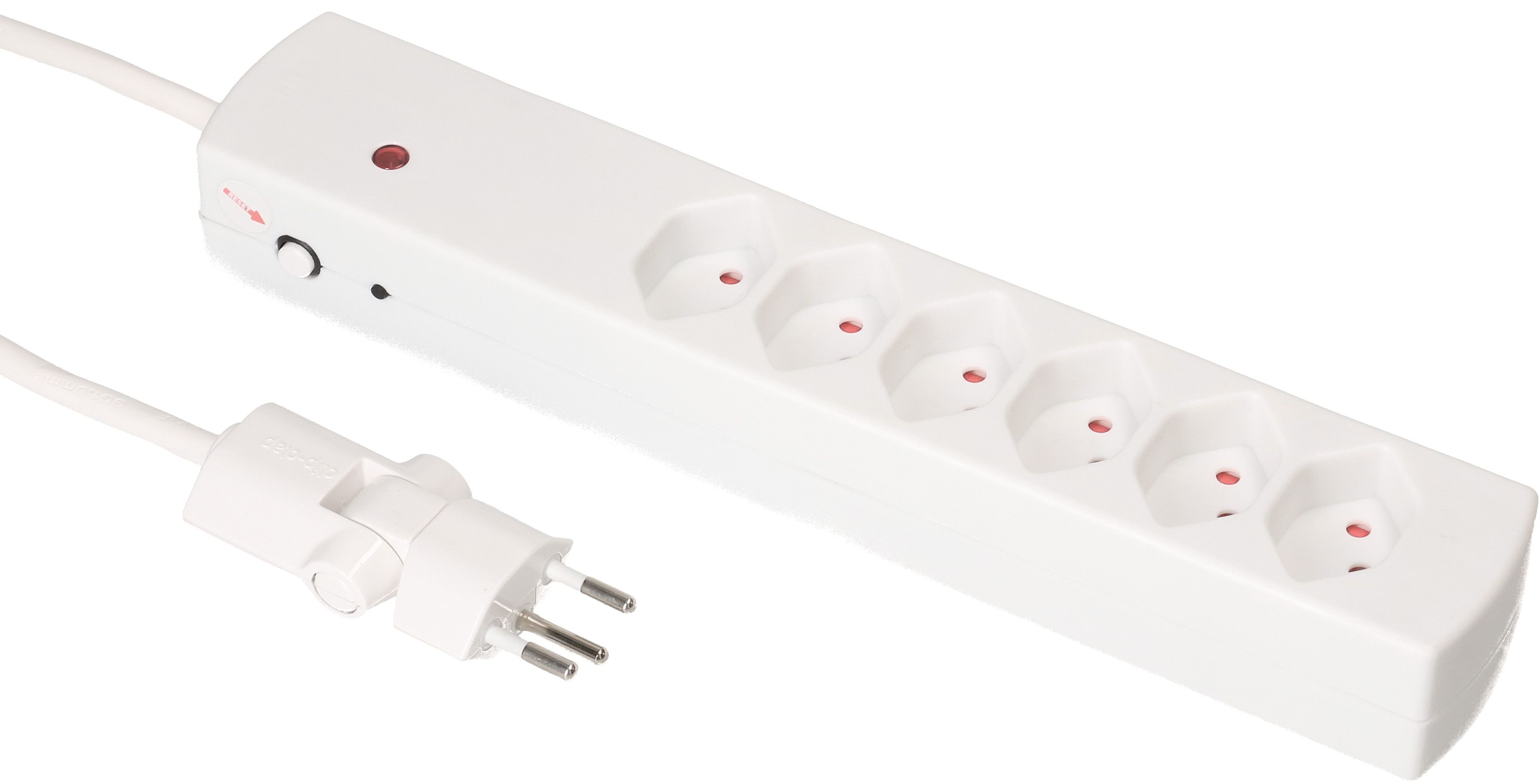 multiprise Safety Line 6x type 13 BS bc télécomma. aimant 2m cli.