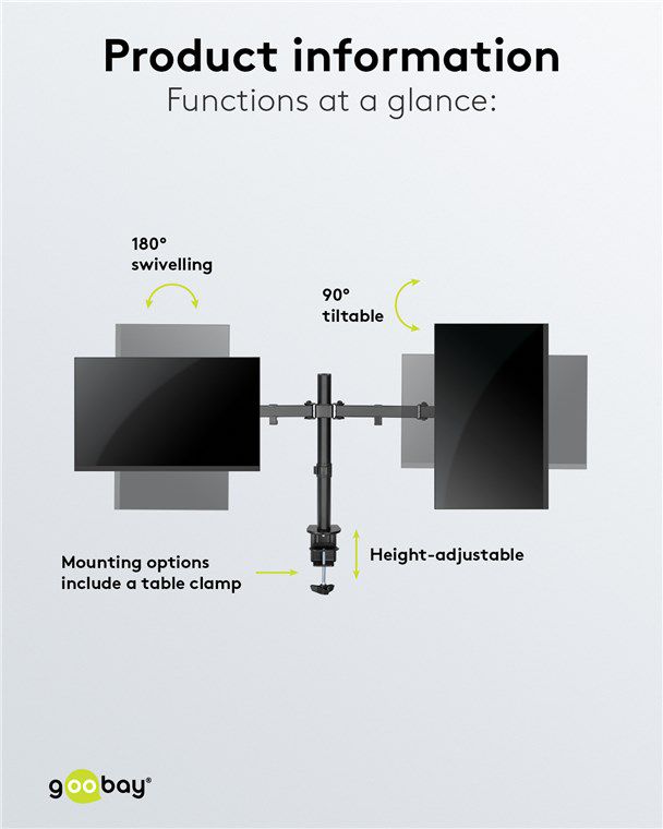 Doppel-Monitorhalterung Flex