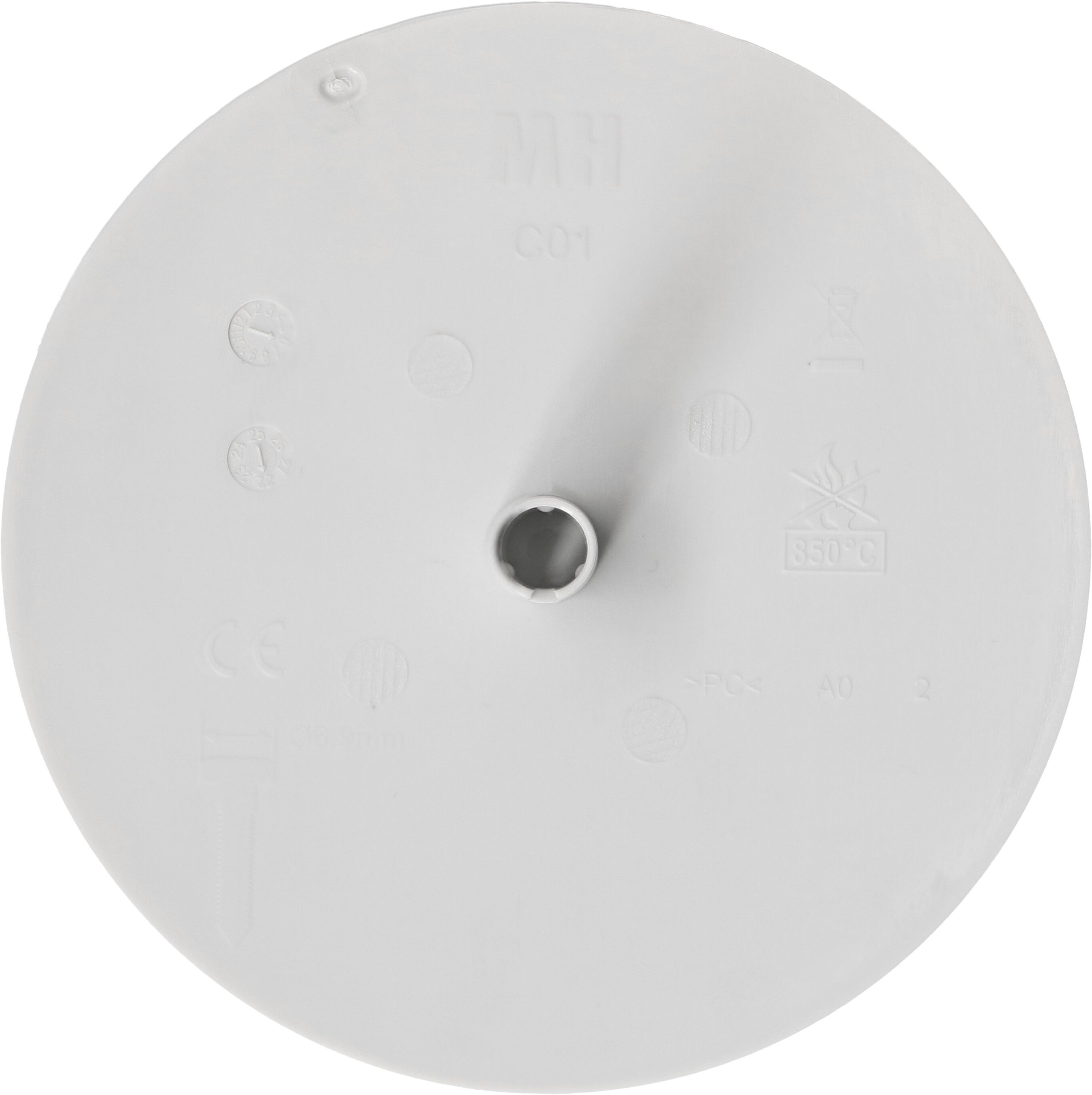 rosette de plafond rond plat étrier à ressort enfichable blanc