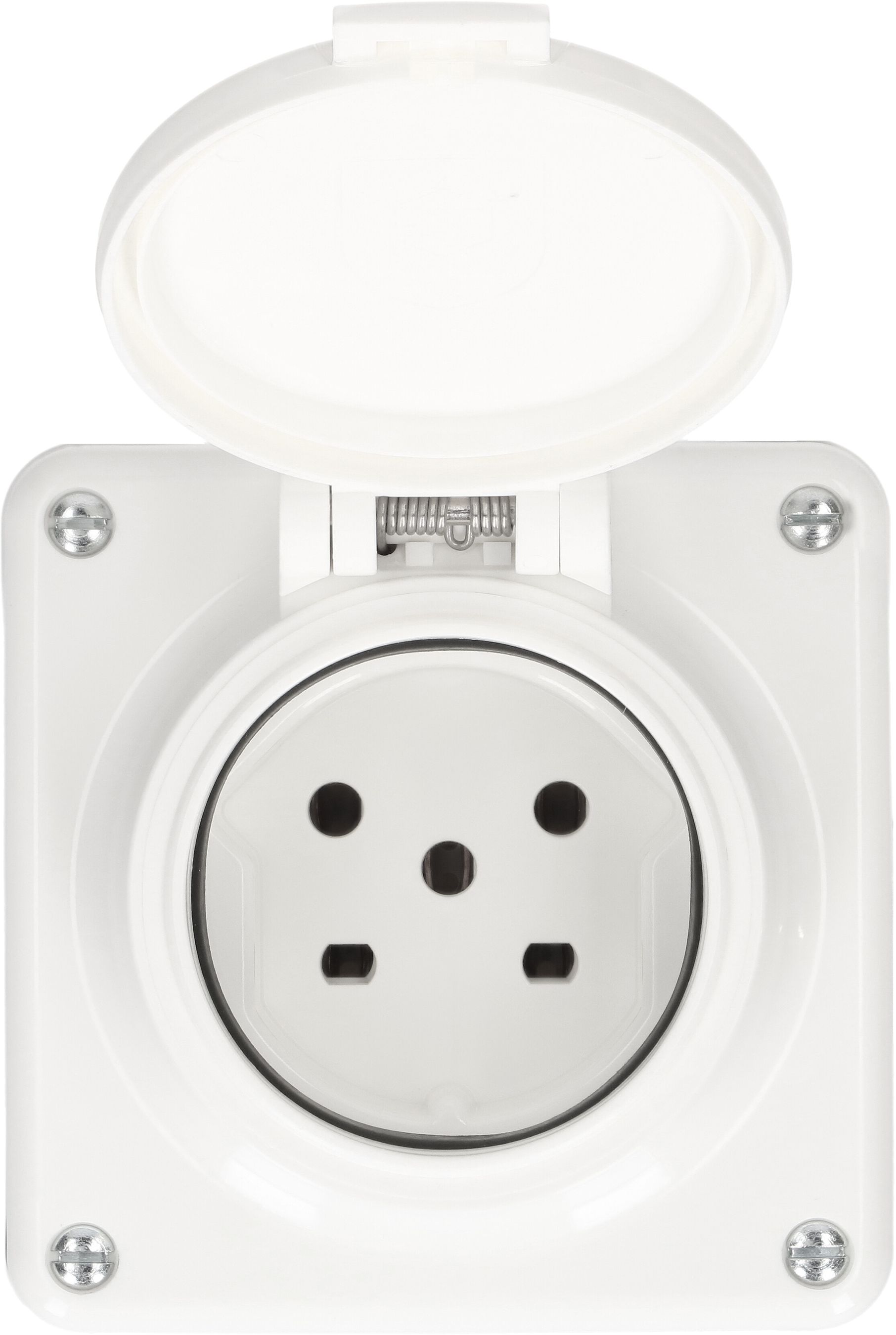 presa 1x tipo 15 dim.1x1 AP Mica Nass IP55 bianco