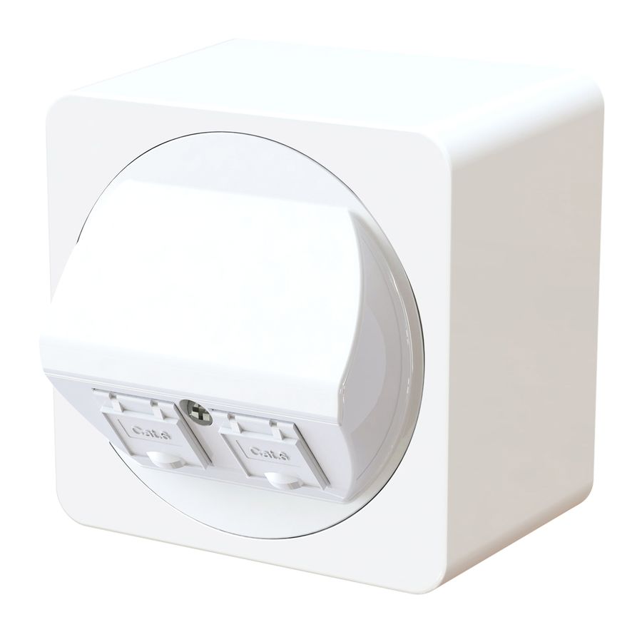 réseau 2x RJ45 Cat. 6 non blindé AP maxONE blanc