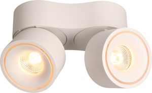 LED plafonnier DOUBLE SHINE blanc mat 3000K 2200lm 2x 36°