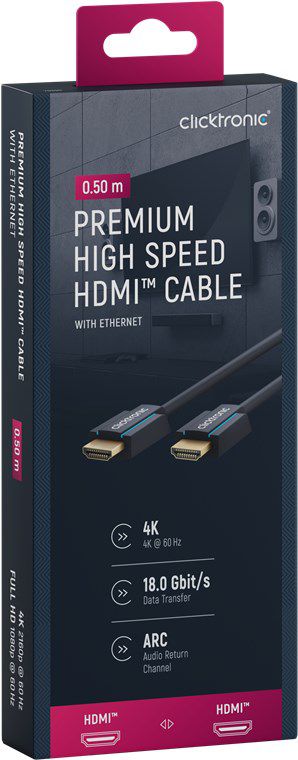 High Speed HDMI Kabel Ethernet 0.5m