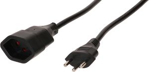 Rallonge TD H05VV-F3G1.0 5m noir BS type 12 / type 13