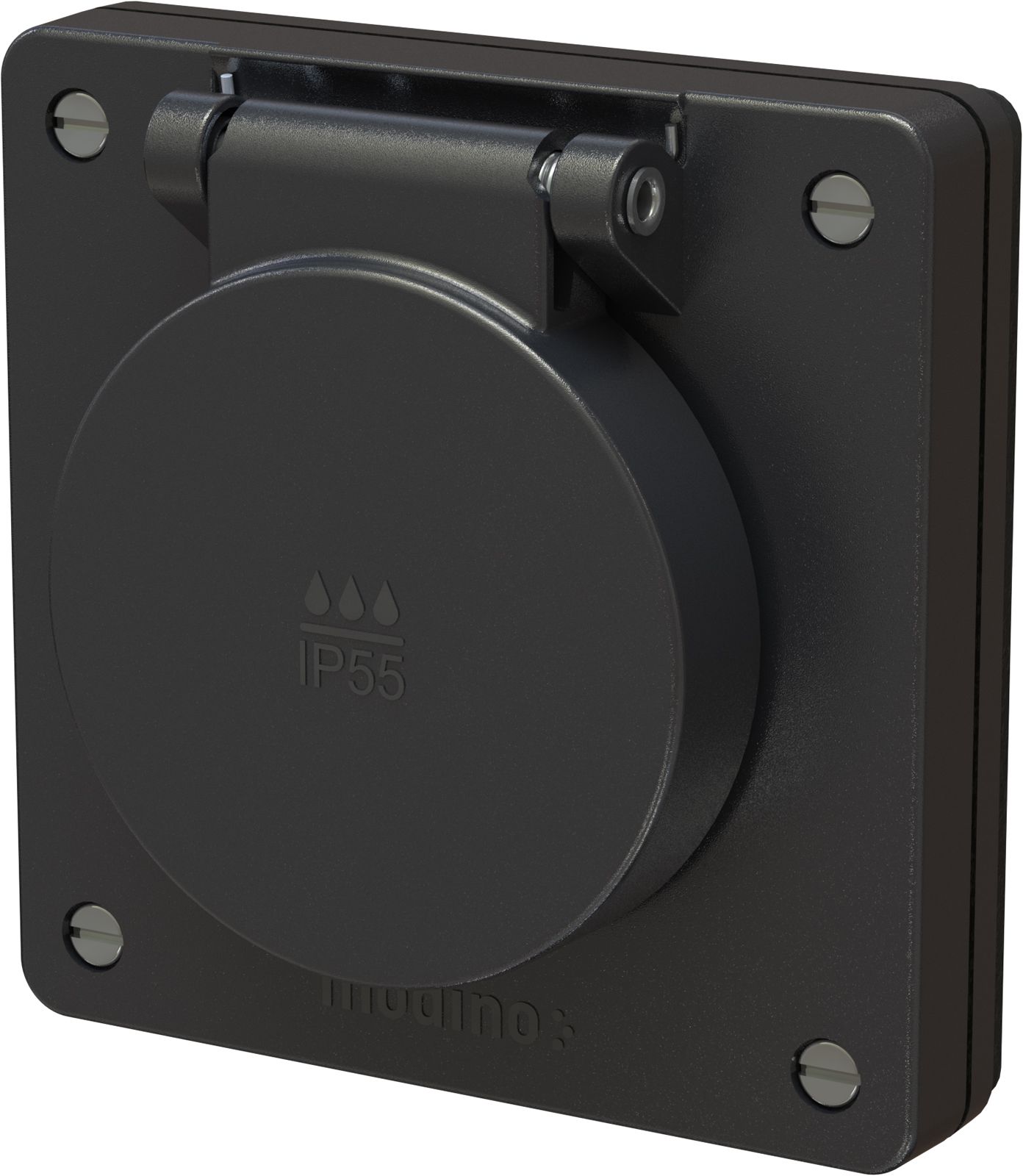 prise 1x type 15 ENC exo IP55 noir