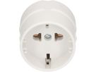 adaptateur de voyage type 12 / Schuko USA Japon 3/2-pôles blanc