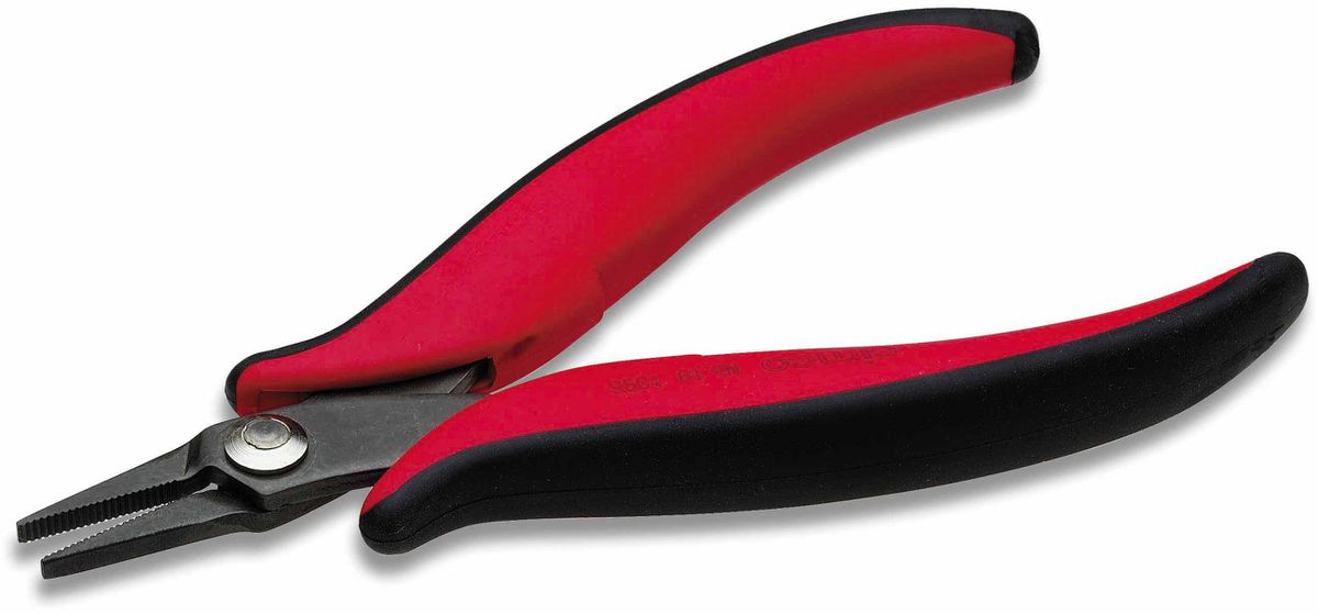 Pince plate droite dentée largeur 3mm longueur 140mm