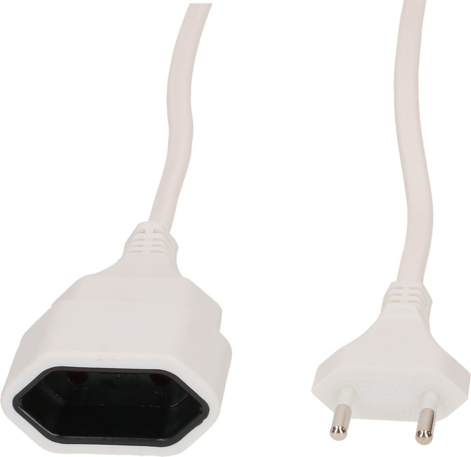 Rallonge TDF H05VVH2-F2X1.0 3m blanc BS type 11 / type 11