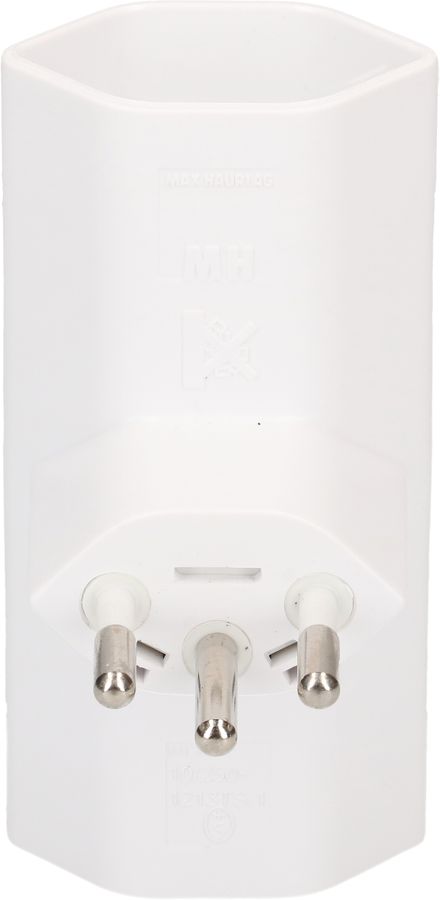 multi adaptateur 2x type 13 3 pôles blanc