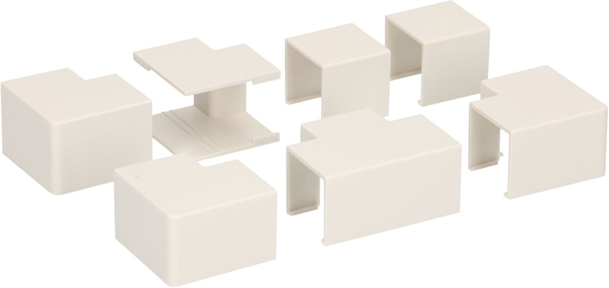 Kabelkanal Verbindungen 16x16mm weiss assortiert 7-teilig