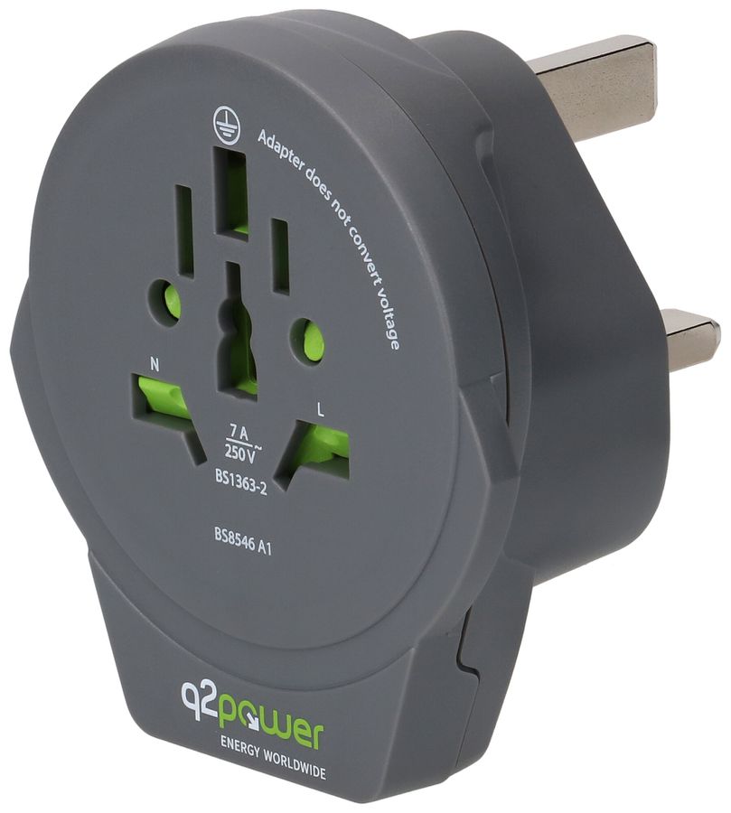 Q2 Power adaptateur mondial UK - USB