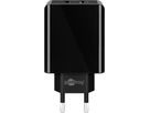 adattatore di ricarica rapida dual USB 2x USB-A QC 28W nero