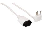 Rallonge TD H05VV-F3G1.0 3m blanc BS type 12 / type 13