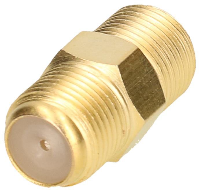 F-Verbinder 2x F-Buchse gold