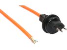 PUR câble secteur H07BQ-F3G1.5mm2 10m orange type 13 IP55