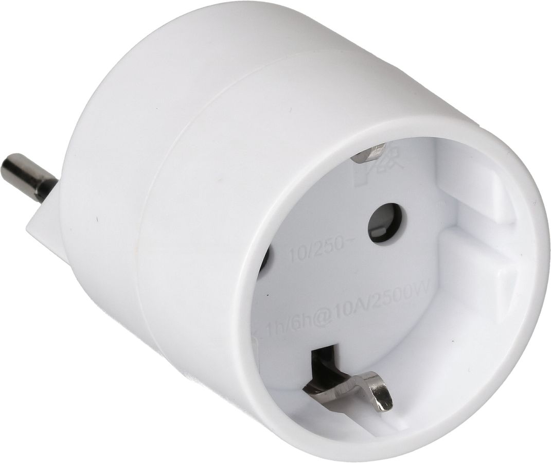 adaptateur de voyage asymétrique fiche: type 12 / prise: Schuko