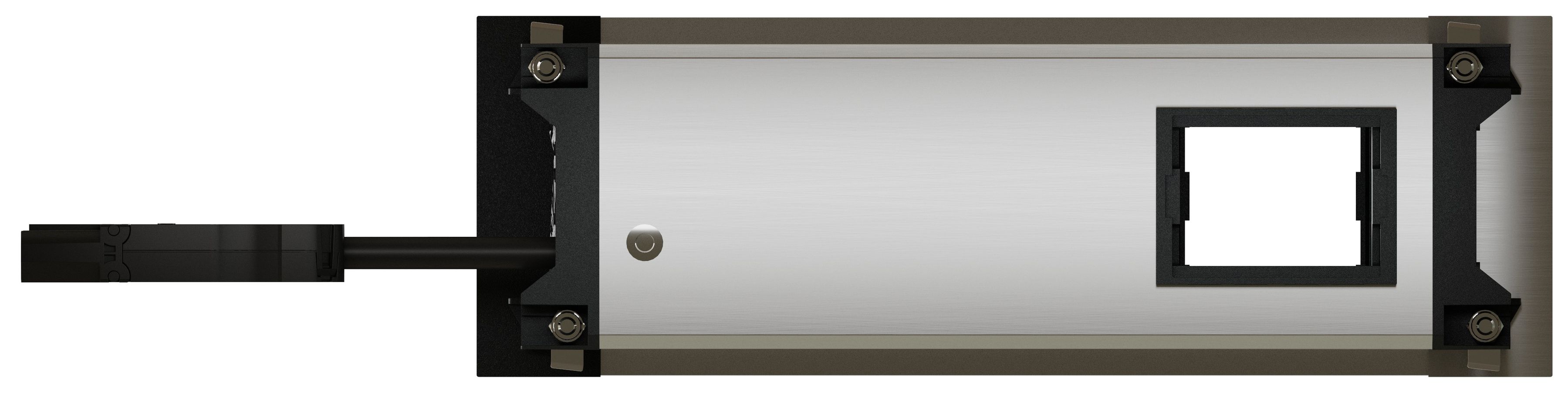 INTRO2.0 bloc multiprise anodisé 2x type 13 1x module vide