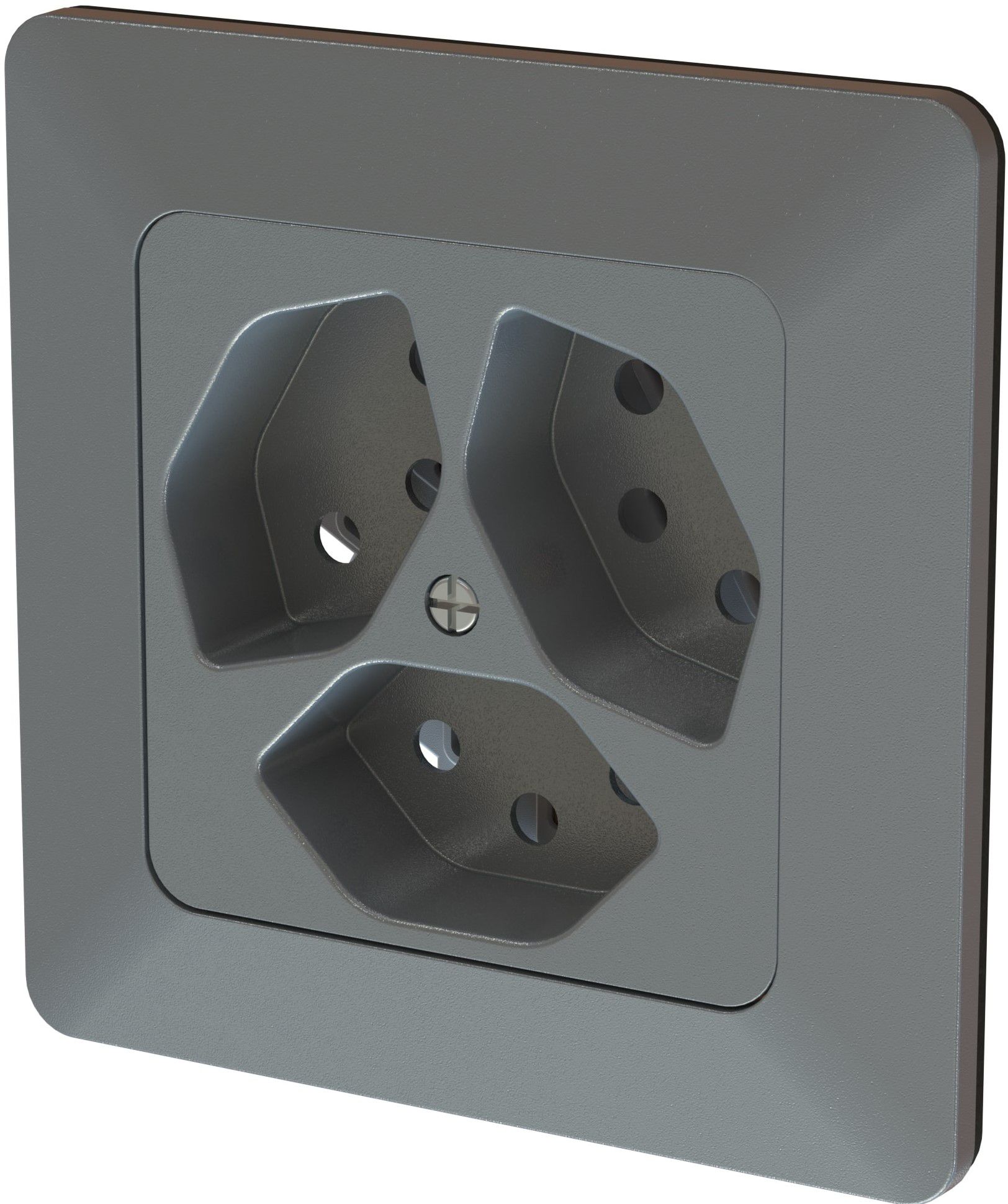 prise 3x type 13 ENC priamos anthracite