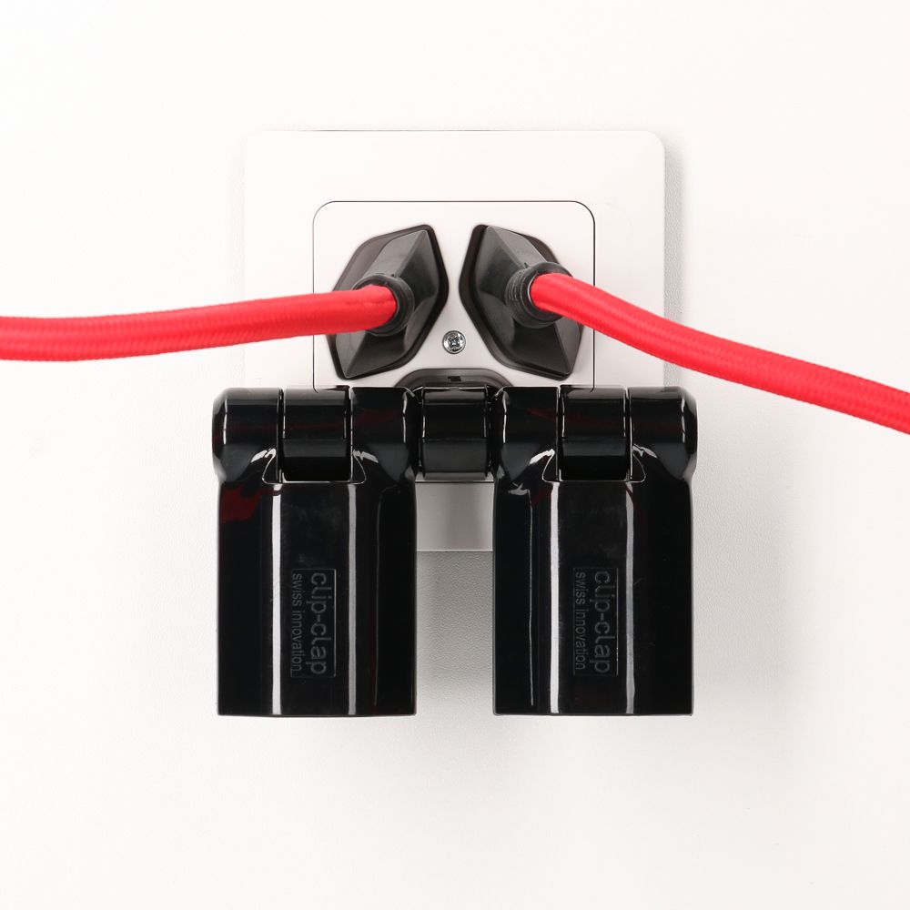 multi adaptateur clip-clap 2x type 13 3 pôles noir BS