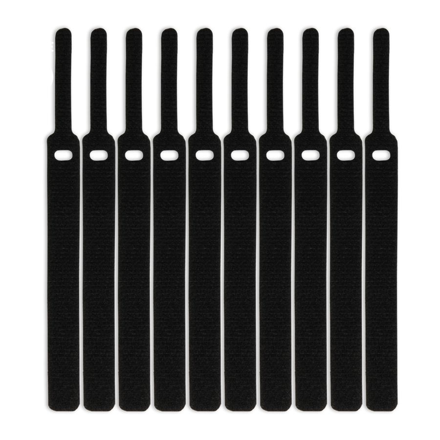 Power attache-câbles en scratch noir 10 pièce