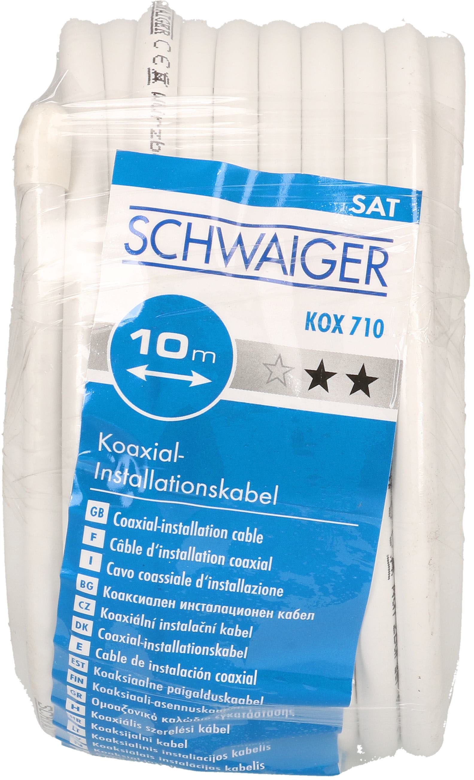 câble coaxial 90dB 10m blanc