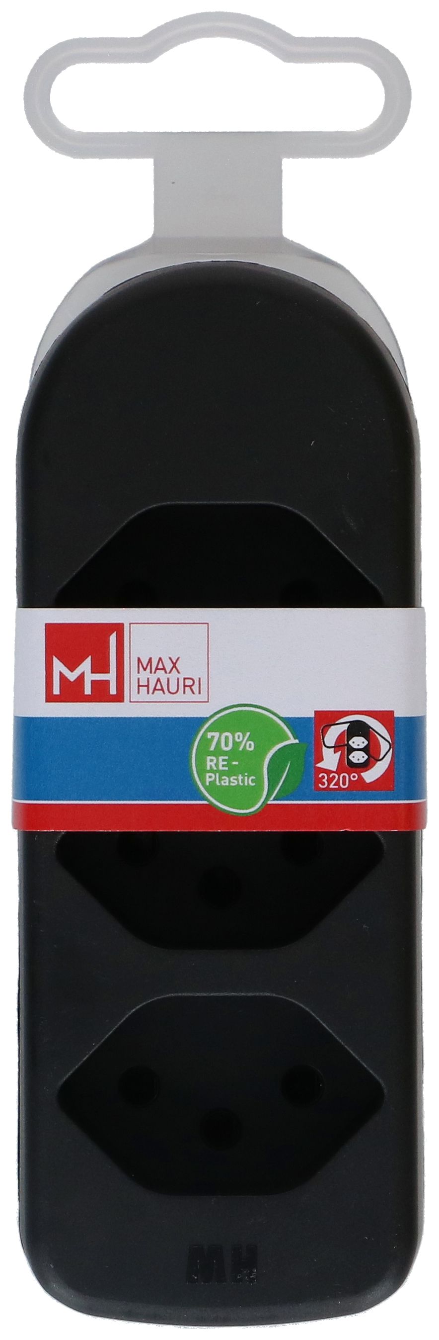 multi adaptateur ADAPT 3x type 13 noir rotatif Green+Fair