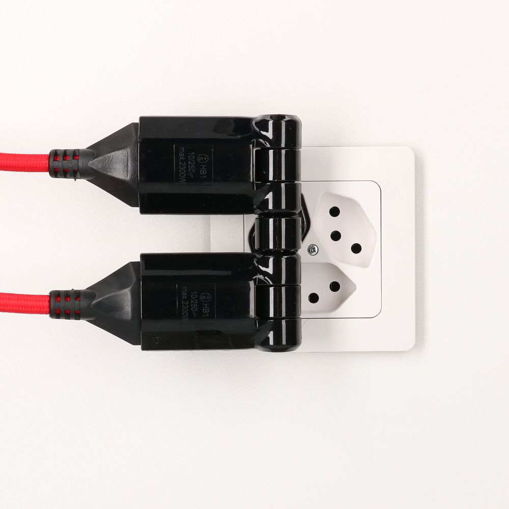 multi adaptateur clip-clap 2x type 13 3 pôles noir BS