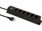 multiprise Prime Line 6x type 23 noir interrupteur 5m